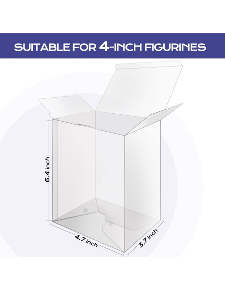 Paquete de 100 Protectores Transparentes Kishite para Figuras Pop 10.16 cm