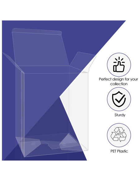 Paquete de 100 Protectores Transparentes Kishite para Figuras Pop 10.16 cm