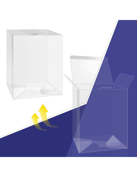 Paquete de 100 Protectores Transparentes Kishite para Figuras Pop 10.16 cm
