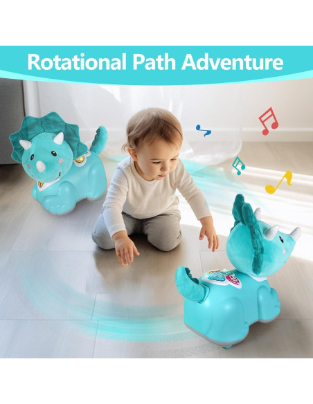 Juguete Musical Dinosaurio iPlay, iLearn para Bebés 0-2 Años