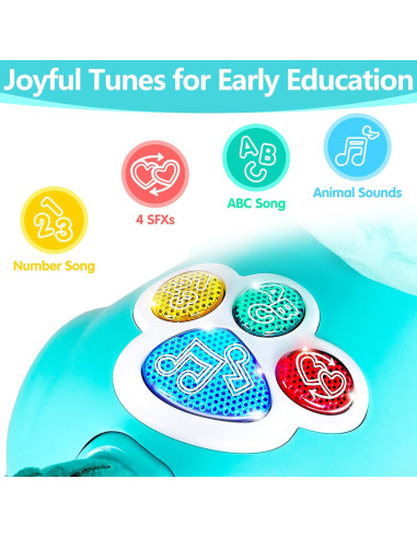 Juguete Musical Dinosaurio iPlay, iLearn para Bebés 0-2 Años