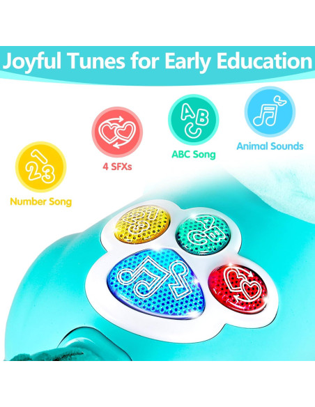 Juguete Musical Dinosaurio iPlay, iLearn para Bebés 0-2 Años