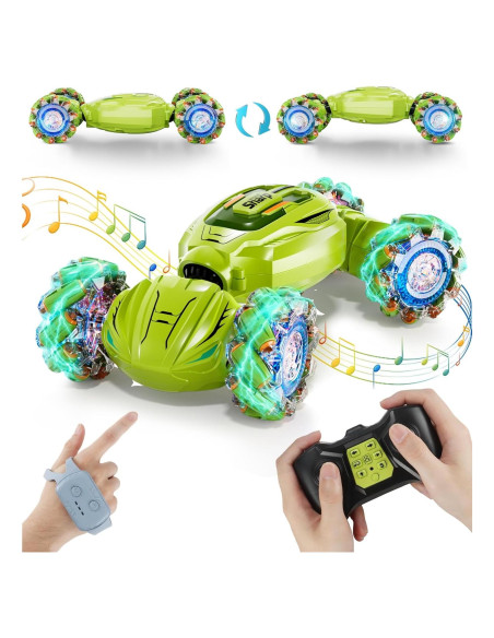 Coche RC Control Remoto EXCOUP 4WD Verde con Sensor de Gestos