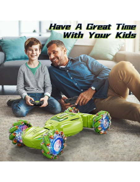 Coche RC Control Remoto EXCOUP 4WD Verde con Sensor de Gestos