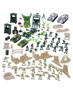 Juego de Figuras de Acción Militar Flexzion - 100 Pcs