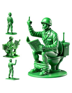 Estatua Soldado Verde Divertido Quisent 8 cm Resina Duradera