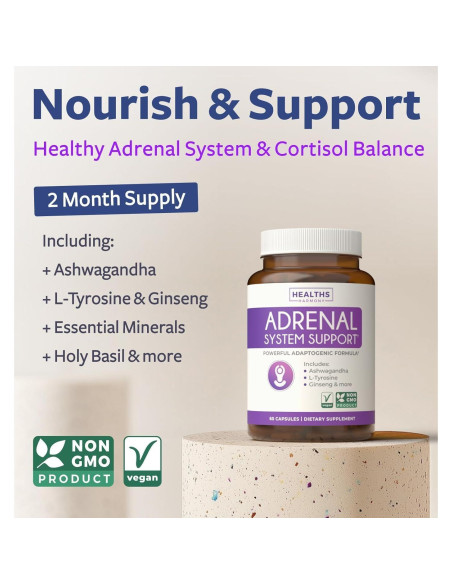 Suplemento de Apoyo Adrenal Healths Harmony 60 Cápsulas Suplemento de Apoyo Adrenal Healths Harmony 60 Cápsulas