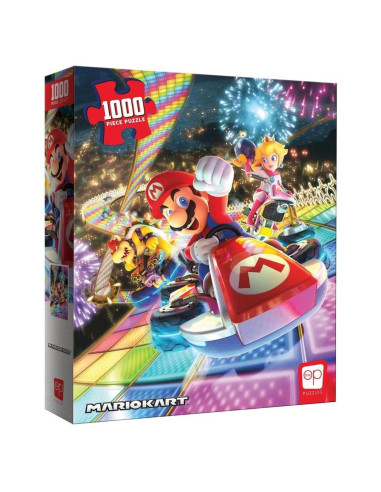 Rompecabezas 1000 Piezas Mario Kart Rainbow Road USAOpoly