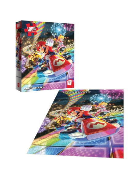 Rompecabezas 1000 Piezas Mario Kart Rainbow Road USAOpoly