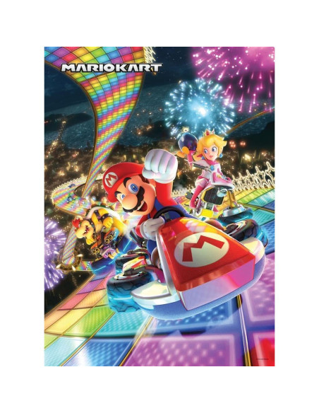 Rompecabezas 1000 Piezas Mario Kart Rainbow Road USAOpoly