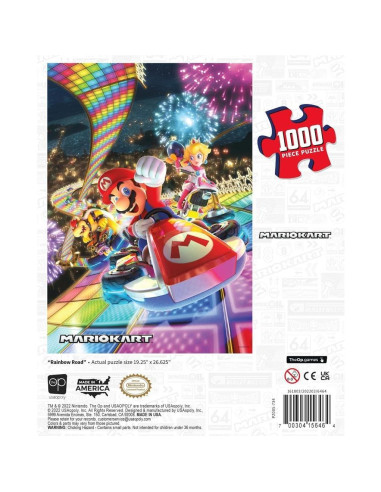Rompecabezas 1000 Piezas Mario Kart Rainbow Road USAOpoly