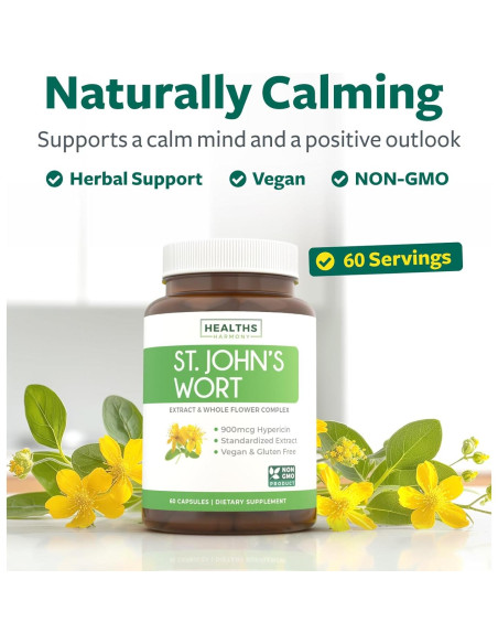 Hierba de San Juan Healths Harmony 60 Cápsulas 500mg Sin OGM