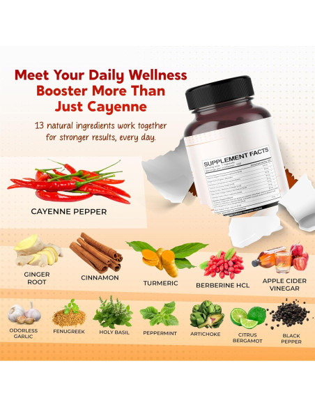 Pimienta de Cayena PeakPury 150 Cápsulas - Suplemento Digestivo