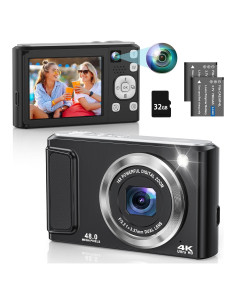 Cámara Digital 4K DSOEKEU 48MP con Lente Doble y Flash