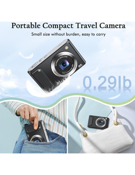 Cámara Digital 4K DSOEKEU 48MP con Lente Doble y Flash Cámara Digital 4K DSOEKEU 48MP con Lente Doble y Flash