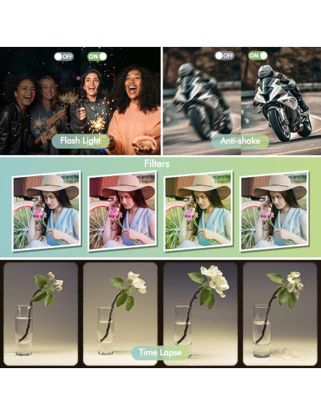 Cámara Digital 4K DSOEKEU 48MP con Lente Doble y Flash Cámara Digital 4K DSOEKEU 48MP con Lente Doble y Flash