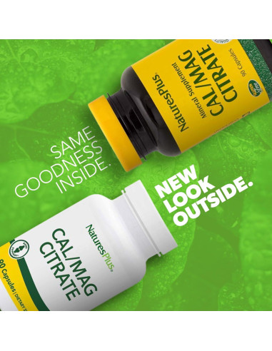 Citrato de Calcio y Magnesio NaturesPlus 90 Cápsulas 500mg/250mg