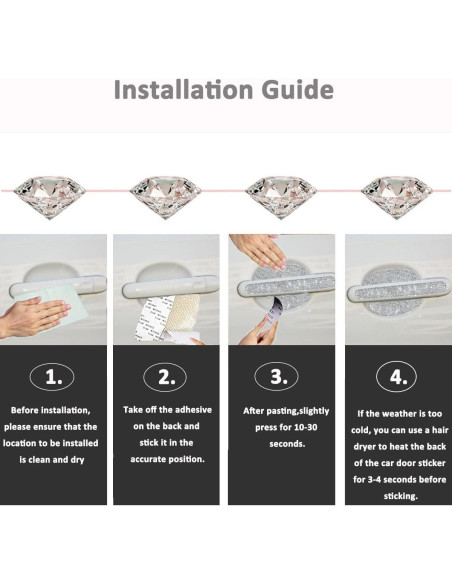 Calcomanías Reflectantes para Manijas de Puerta Coche Genérico