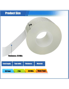 Cinta de Sellado Aislante Marlaaiorg 5 cm x 10 m Impermeable 2