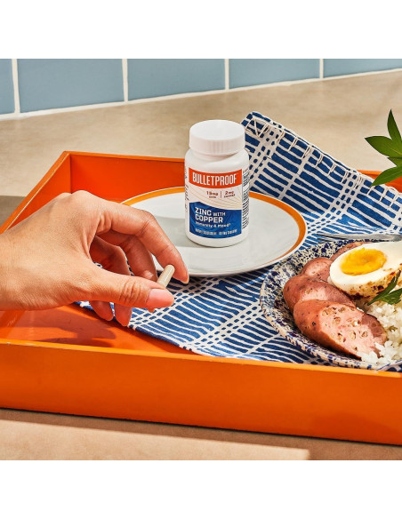 Cápsulas de Zinc y Cobre Bulletproof 60 Unidades Suplemento Cápsulas de Zinc y Cobre Bulletproof 60 Unidades Suplemento