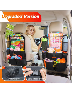 Organizador de Asiento de Automóvil SURDOCA Verde Ejercito 63x44 cm 2