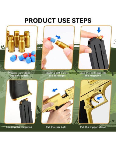 Pistola de Juguete Fuzhou 903B con 40 Dardos EVA para Niños