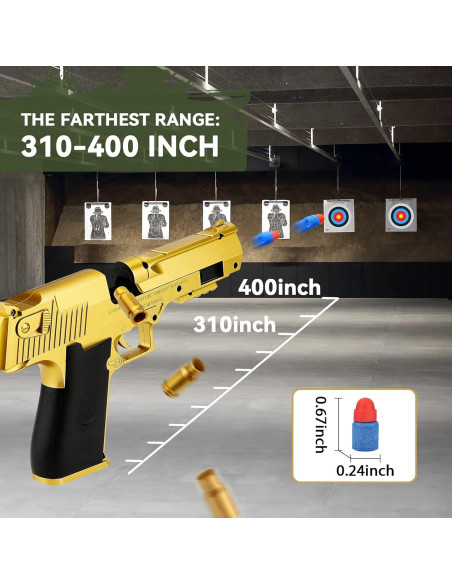 Pistola de Juguete Fuzhou 903B con 40 Dardos EVA para Niños