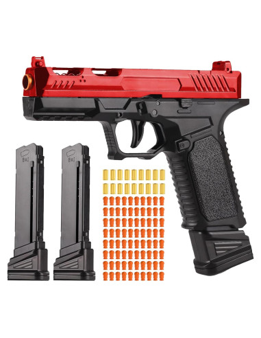 Pistola de Juguete Stoytto Semiautomática Roja y Negra 25.4cm
