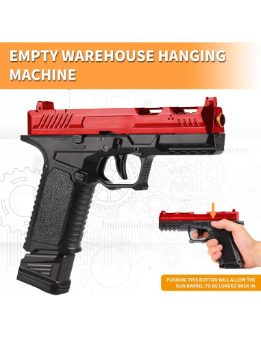 Pistola de Juguete Stoytto Semiautomática Roja y Negra 25.4cm