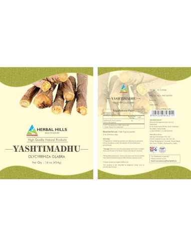 Polvo de Yashtimadhu Herbal Hills 454g - Regaliz Natural