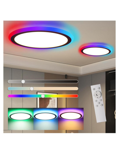 Lámpara de Techo LED Empotrada Marfete 30W RGB 33cm Control Remoto