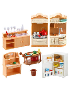 Juego de Muebles de Cocina para Casa de Muñecas Chivao 43 Piezas