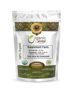 Polvo de raíz de regaliz orgánico Organic Way 227 g - Certificado Kosher 2