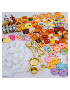 155 Piezas Mini Comida y Bebidas Juguete Jrootouh