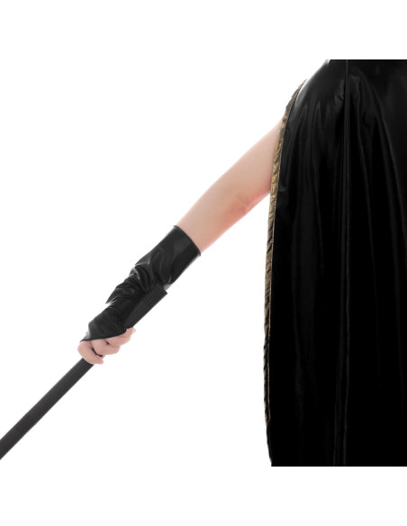 Guantes Metálicos Brillantes Sin Dedos OBMWANG para Mujeres