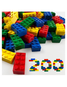 200 Piezas de Ladrillos de Construcción HUIZDQ 2x4 Colores Variados