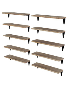 Estantes Flotantes de Madera Wallniture Arras, 10 Unidades, 43.2x11.4cm