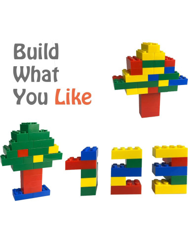 200 Piezas de Ladrillos de Construcción HUIZDQ 2x4 Colores Variados