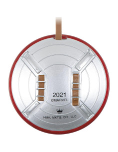 Adorno Navideño Hallmark 2021 Escudo Capitán América Metal 2