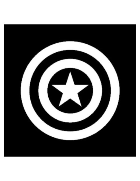 Calcomanía de Vinilo Capitán América CCI 11.43 cm Blanca