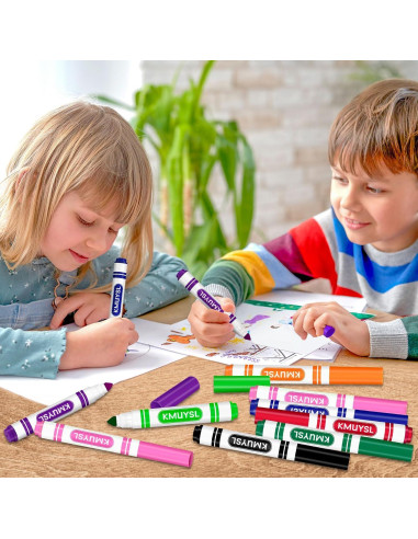 Marcadores Lavables KMUYSL 200 Unidades 10 Colores Variados