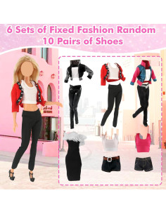 16 Piezas Ropa y Accesorios para Muñecas 30 cm Carreuty 2