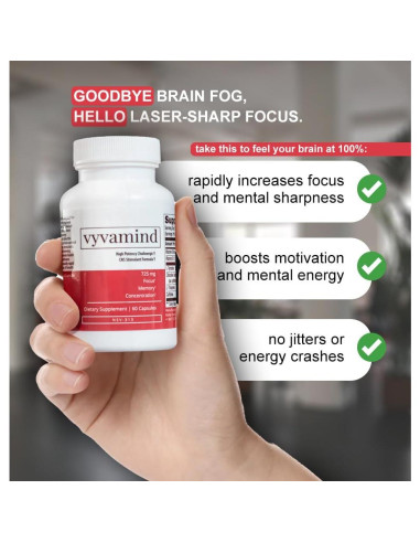Suplemento Vyvamind Nootropics 60 Cápsulas - Enfoque y Energía