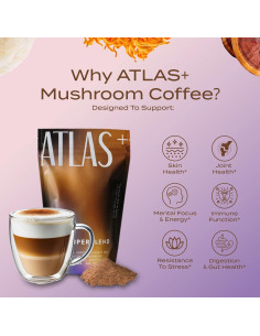 Café Instantáneo Atlas+ Latte Superblend 240g - Energía y Enfoque 2