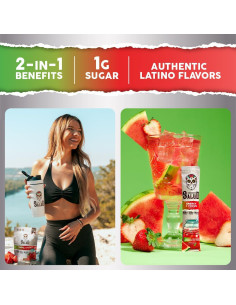 Polvo Energético Salud 2-en-1 Fresa Sandía 15 Porciones 2