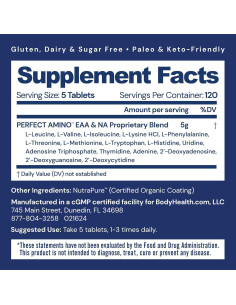 BodyHealth PerfectAmino 600 Tabletas Aminoácidos Esenciales 2