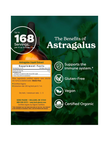 Extracto Líquido de Astrágalo Orgánico Herb Pharm 118.3 ml