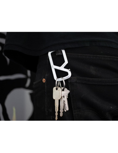 Carabiner JAMES Mehlville Titanio Doble Compartimento 7.94 cm