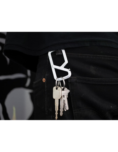 Carabiner JAMES Mehlville Titanio Doble Compartimento 7.94 cm