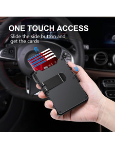 Billetera AirTag KIKVES para hombres, minimalista, RFID, negro 2